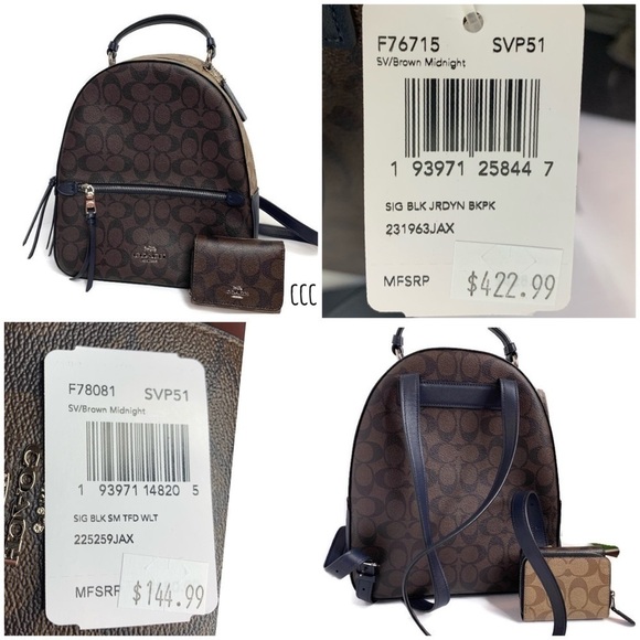 Coach Mini Small BackPack ? Purse Wallet Set NWT main image 6